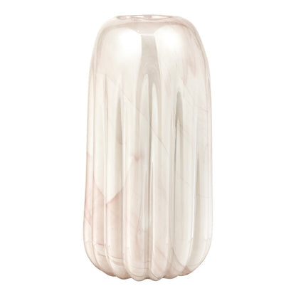 Atlas Lighting Amplitude Large Vase | Transitional Marbled Pink Glass | Flower Display & Modern Decor | 6 x 6 x 14 in | Model AC11034-02