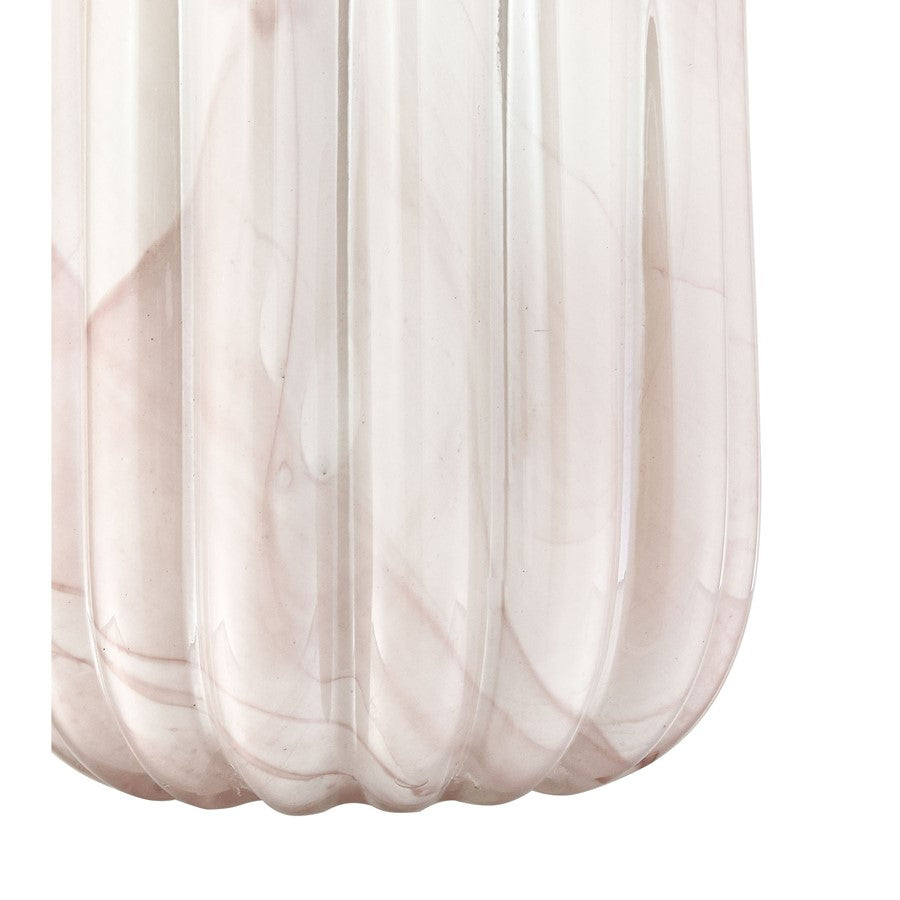 Atlas Lighting Amplitude Large Vase | Transitional Marbled Pink Glass | Flower Display & Modern Decor | 6 x 6 x 14 in | Model AC11034-02