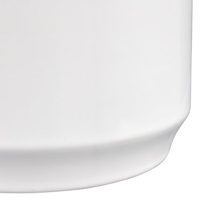 Atlas Lighting Anders Small Vase | Transitional White Earthenware & Natural Wood Beads | Flower Display & Coastal Decor | Model AC11035-01