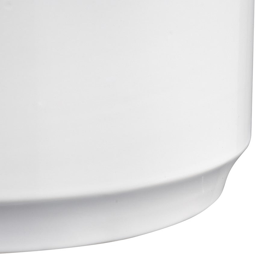 Atlas Lighting Anders Large Vase | Glossy White Earthenware with Natural Wood Beads | Coastal Living Room & Entryway Decor | Model AC11035-02