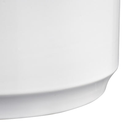 Atlas Lighting Anders Large Vase | Glossy White Earthenware with Natural Wood Beads | Coastal Living Room & Entryway Decor | Model AC11035-02