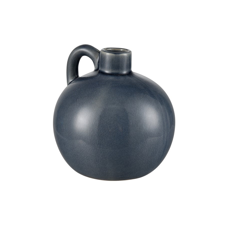Atlas Lighting Andra Vase Set of 3 | Light Blue & Gray Crackle Glaze Earthenware | Modern Living Room & Shelf Decor | Model AC11036-01S