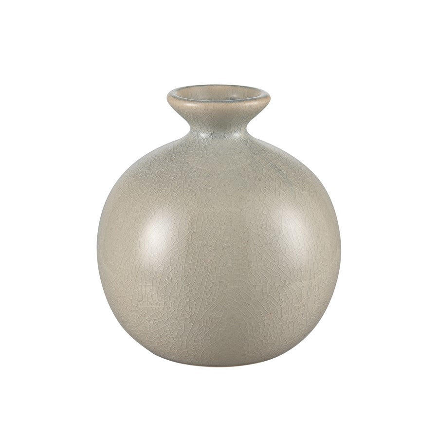 Atlas Lighting Andra Vase Set of 3 | Light Blue & Gray Crackle Glaze Earthenware | Modern Living Room & Shelf Decor | Model AC11036-01S