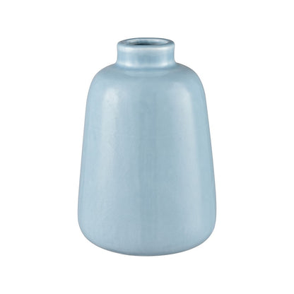 Atlas Lighting Andra Vase Set of 3 | Light Blue & Gray Crackle Glaze Earthenware | Modern Living Room & Shelf Decor | Model AC11036-01S
