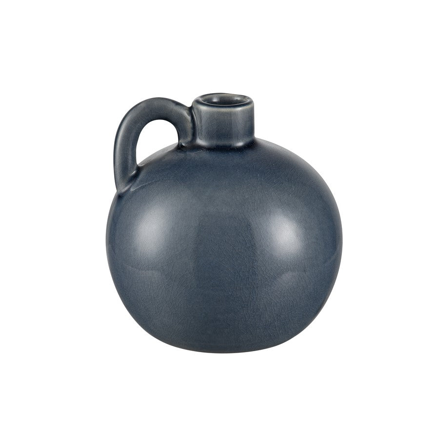 Atlas Lighting Andra Vase Set of 3 | Light Blue & Gray Crackle Glaze Earthenware | Modern Living Room & Shelf Decor | Model AC11036-01S