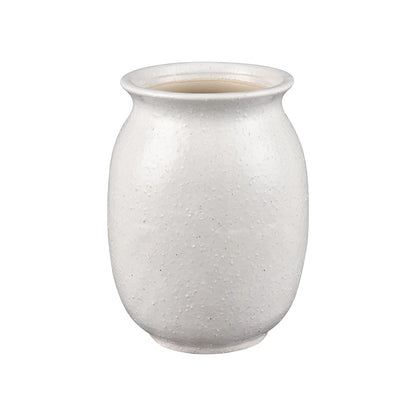 Atlas Lighting Annie Medium Vase 8.5in | White Earthenware with Sunflower Motif | Living Room & Entryway Decor | Model AC11040-01