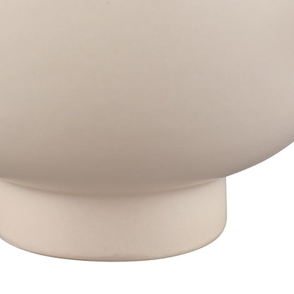 Atlas Lighting Arcas Small Vase | Cream Earthenware | Modern Bud Vase | Shelf & Tabletop Decor | 5.5 x 5.5 x 5.5 in | Model AC11047-01