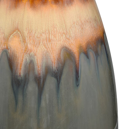 Atlas Lighting Arne Small Vase | Brown Reactive Earthenware | Living Room & Entryway Decor | 5.25 x 5.25 x 13.75 in | Model AC11055-01