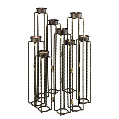 Atlas Lighting Ascencio Candleholder | Aged Brass Metal | Dining Room & Mantel Decor | 24 x 2.75 x 16 in | Model AC11056-01