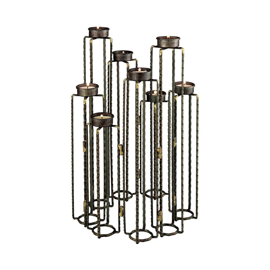 Atlas Lighting Ascencio Candleholder | Aged Brass Metal | Dining Room & Mantel Decor | 24 x 2.75 x 16 in | Model AC11056-01