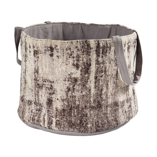 Atlas Lighting Asher Basket | Greige Fabric | Living Room & Entryway Storage | 16 x 16 x 12 in | Model AC11059-01