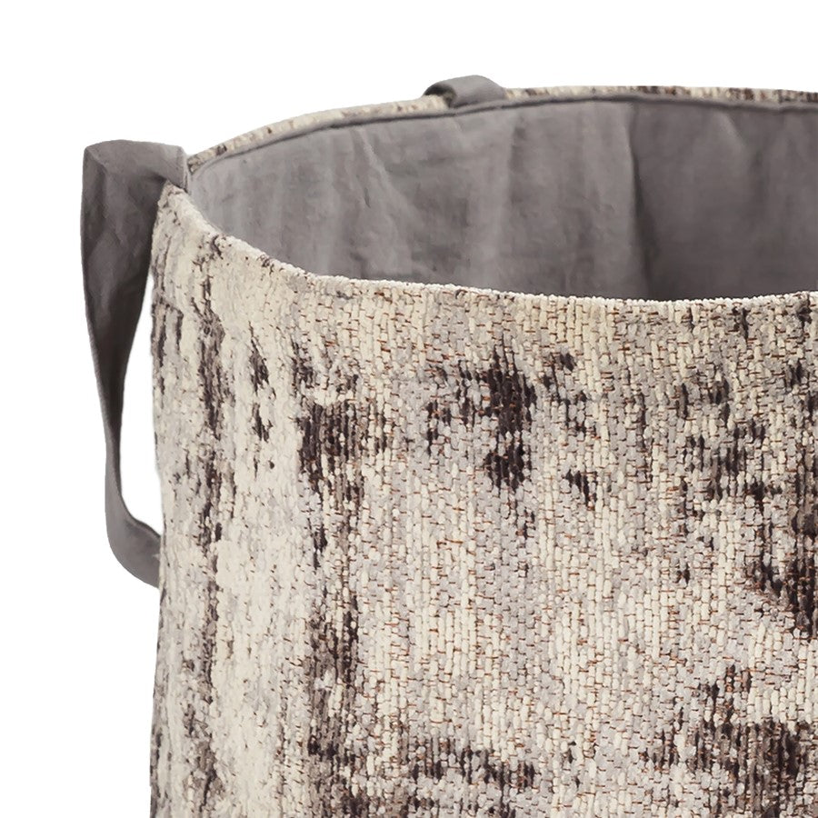 Atlas Lighting Asher Basket | Greige Fabric | Living Room & Entryway Storage | 16 x 16 x 12 in | Model AC11059-01