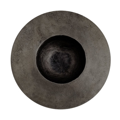 Atlas Lighting Barish 16in Round Decorative Plate | Black Hammered Metal | Wall Hanging & Entertaining | 16 x 16 x 3 in | Model AC11072-02