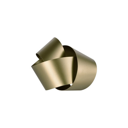 Atlas Lighting Bayer Small Object | Matte Gold Metal Ribbon Knot | Shelf & Tabletop Decor | 7 x 5.25 x 4.75 in | Model AC11078-01
