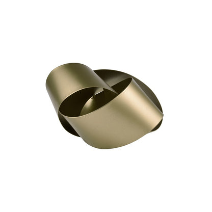 Atlas Lighting Bayer Small Object | Matte Gold Metal Ribbon Knot | Shelf & Tabletop Decor | 7 x 5.25 x 4.75 in | Model AC11078-01