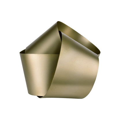 Atlas Lighting Bayer Large Object | Matte Gold Metal Ribbon Knot | Statement Shelf & Table Decor | 10 x 6.75 x 7.6 in | Model AC11078-02
