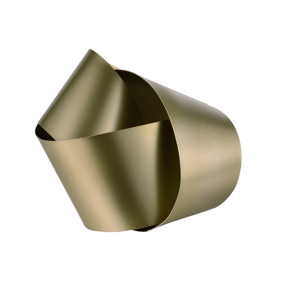 Atlas Lighting Bayer Large Object | Matte Gold Metal Ribbon Knot | Statement Shelf & Table Decor | 10 x 6.75 x 7.6 in | Model AC11078-02