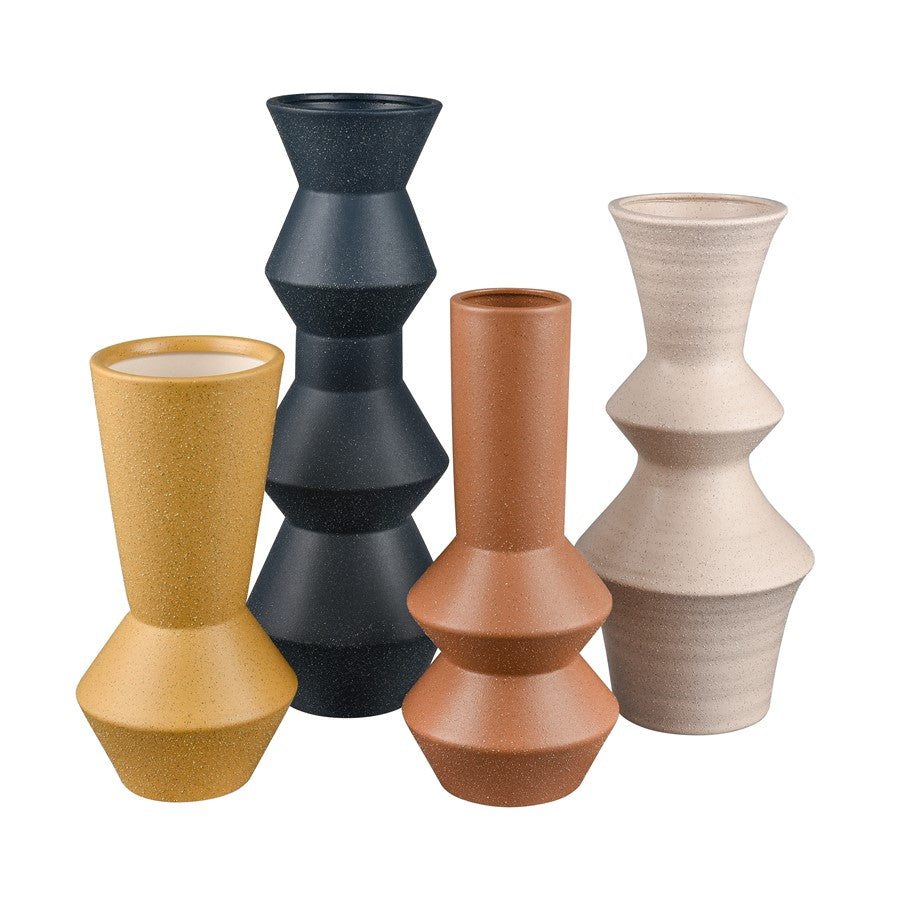 Atlas Lighting Belen Extra Large Vase | Navy Matte Earthenware | Modern & Contemporary Decor | 19in H | Model AC11083-01