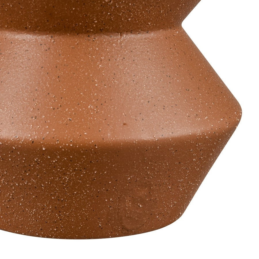 Atlas Lighting Belen Medium Vase | Rust Earthenware Modern Sculpture | Living Room & Entryway Decor | 6 x 6 x 14 in | Model AC11085-01