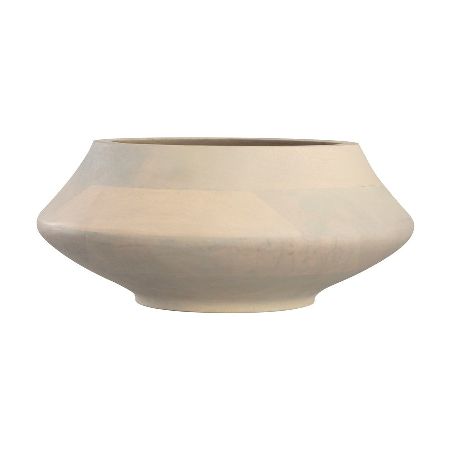 Atlas Lighting Belle Bowl | Bleached Mango Wood Whitewash | Coffee Table & Entryway Catchall | 10.5 x 10.5 x 4.5 in | Model AC11087-01