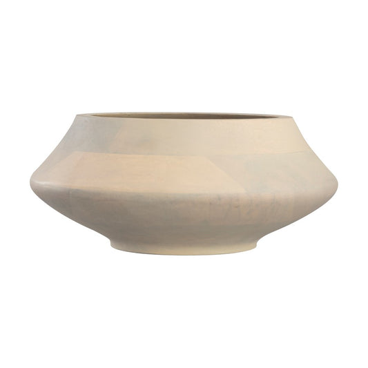 Atlas Lighting Belle Bowl | Bleached Mango Wood Whitewash | Coffee Table & Entryway Catchall | 10.5 x 10.5 x 4.5 in | Model AC11087-01