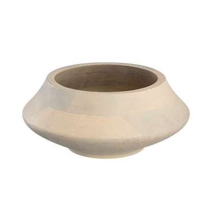 Atlas Lighting Belle Bowl | Bleached Mango Wood Whitewash | Coffee Table & Entryway Catchall | 10.5 x 10.5 x 4.5 in | Model AC11087-01