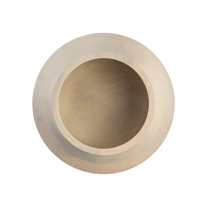 Atlas Lighting Belle Bowl | Bleached Mango Wood Whitewash | Coffee Table & Entryway Catchall | 10.5 x 10.5 x 4.5 in | Model AC11087-01