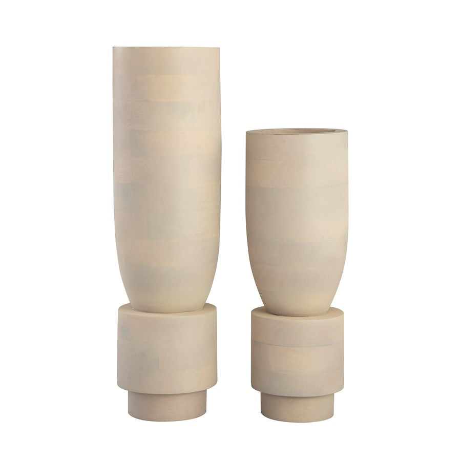 Atlas Lighting Belle Bowl | Bleached Mango Wood Whitewash | Coffee Table & Entryway Catchall | 10.5 x 10.5 x 4.5 in | Model AC11087-01