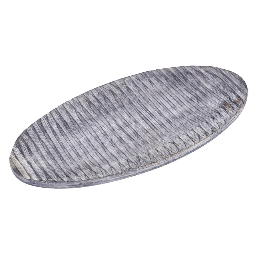 Atlas Lighting Bennett Tray | Graywash Mango Wood with Nickel Feet | Coffee Table & Entryway Organizer | 13.75 x 7 x 1 in | Model AC11092-01