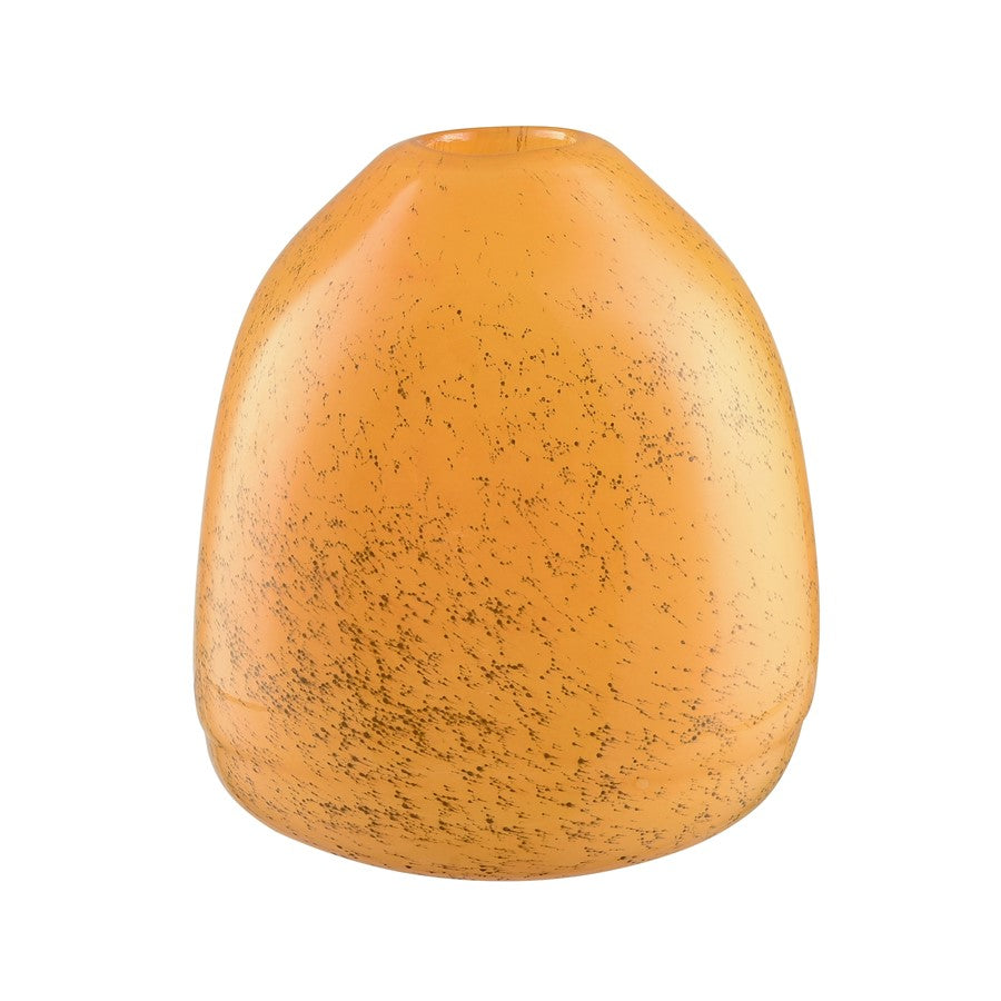 Atlas Lighting Berk Medium Vase | Orange Textured Glass | Modern/Contemporary | 7.5 x 7.5 x 8 in | Model AC11094-02