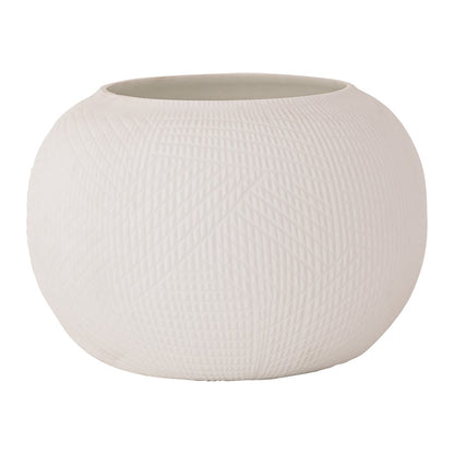 Atlas Lighting Besse Large Vase | Matte White Textured Glass | Transitional | 16 x 16 x 11 in | Model AC11097-01