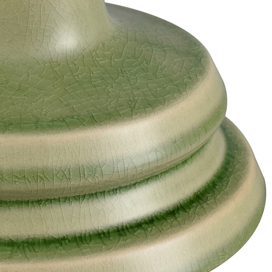 Atlas Lighting Bobby Small Vase | Modern Green Earthenware | Living Room & Entryway Decor | 7 x 7 x 4.25 in | Model AC11107-01
