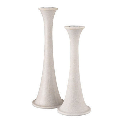 Atlas Lighting Bonnie Candleholder Set of 2 | Alabaster Composite | Dining Room & Mantel Decor | 4.25 x 4.25 x 12.5 in | Model AC11111-01S