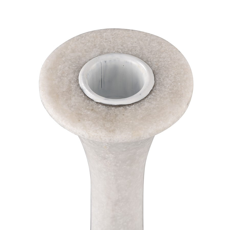 Atlas Lighting Bonnie Candleholder Set of 2 | Alabaster Composite | Dining Room & Mantel Decor | 4.25 x 4.25 x 12.5 in | Model AC11111-01S