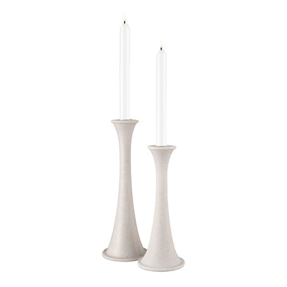 Atlas Lighting Bonnie Candleholder Set of 2 | Alabaster Composite | Dining Room & Mantel Decor | 4.25 x 4.25 x 12.5 in | Model AC11111-01S
