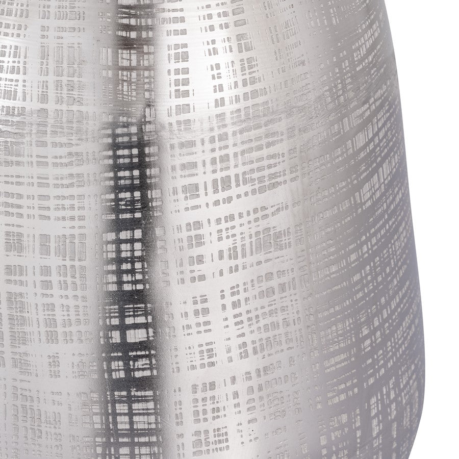 Atlas Lighting Bourne Large Vase | Transitional Polished Silver Metal | Console & Coffee Table Decor | 10 x 10 x 16 in | Model AC11116-02