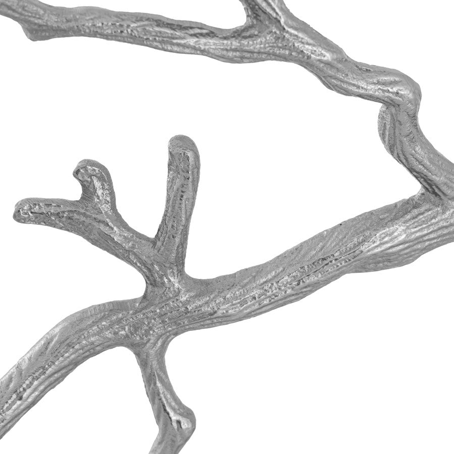 Atlas Lighting Branch 21in Candleholder | Traditional Nickel Metal with Marble Base | Mantel & Dining Table Decor | 10 x 5 x 21 in | Model AC11121-01