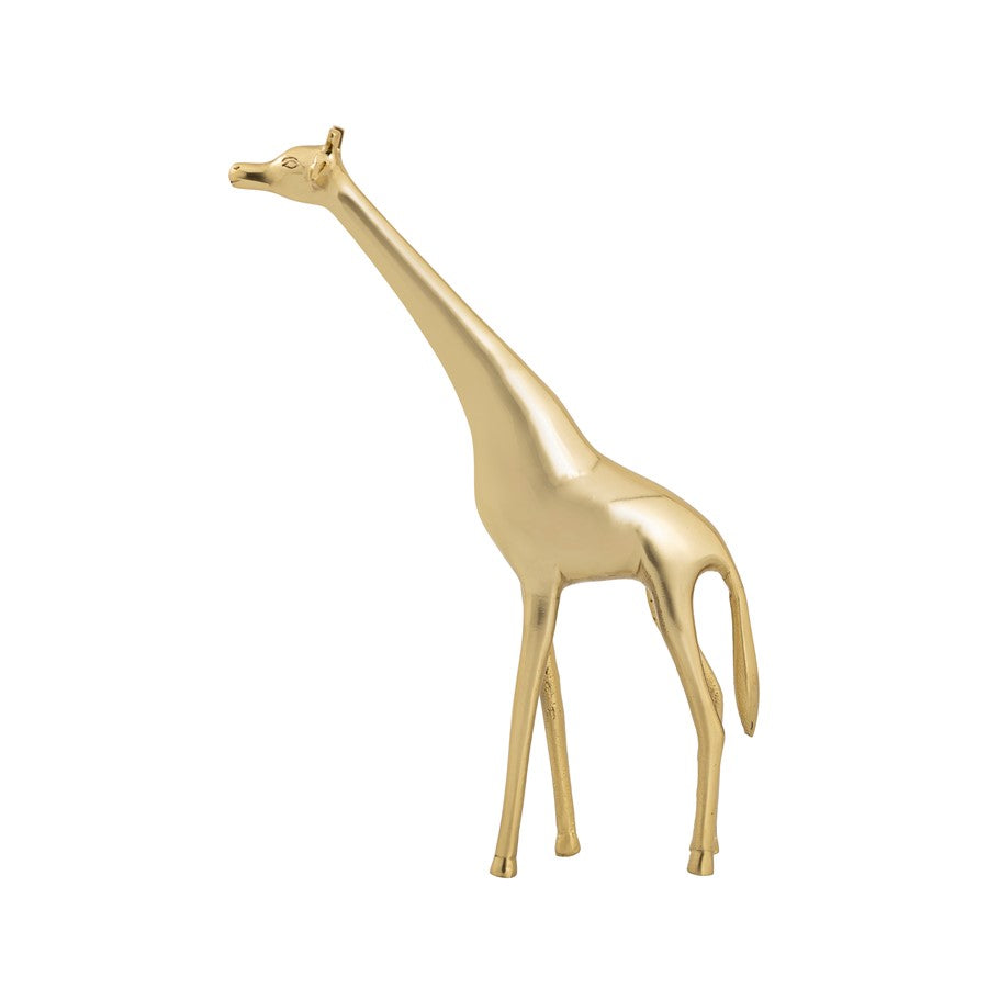 Atlas Lighting Brass Giraffe Sculpture Large | Modern Contemporary Polished Brass Metal | Bookshelf & Tabletop Decor | Model AC11123-01