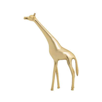 Atlas Lighting Brass Giraffe Sculpture Large | Modern Contemporary Polished Brass Metal | Bookshelf & Tabletop Decor | Model AC11123-01