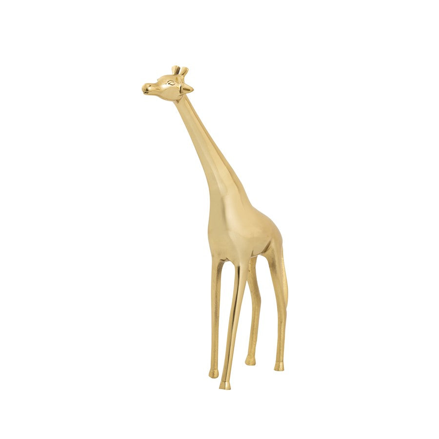 Atlas Lighting Brass Giraffe Sculpture Large | Modern Contemporary Polished Brass Metal | Bookshelf & Tabletop Decor | Model AC11123-01