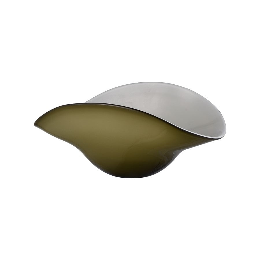 Atlas Lighting Braund Bowl Olive | Transitional Blown Glass with White Interior | Kitchen & Living Room Decor | Model AC11125-01