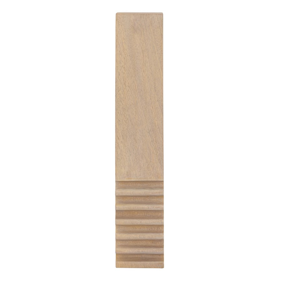 Atlas Lighting Breaker 18in Natural Wood Sculpture | Modern Contemporary Decor | Living Room & Shelf Accent | 3.25 x 3.25 x 18 in | Model AC11127-01