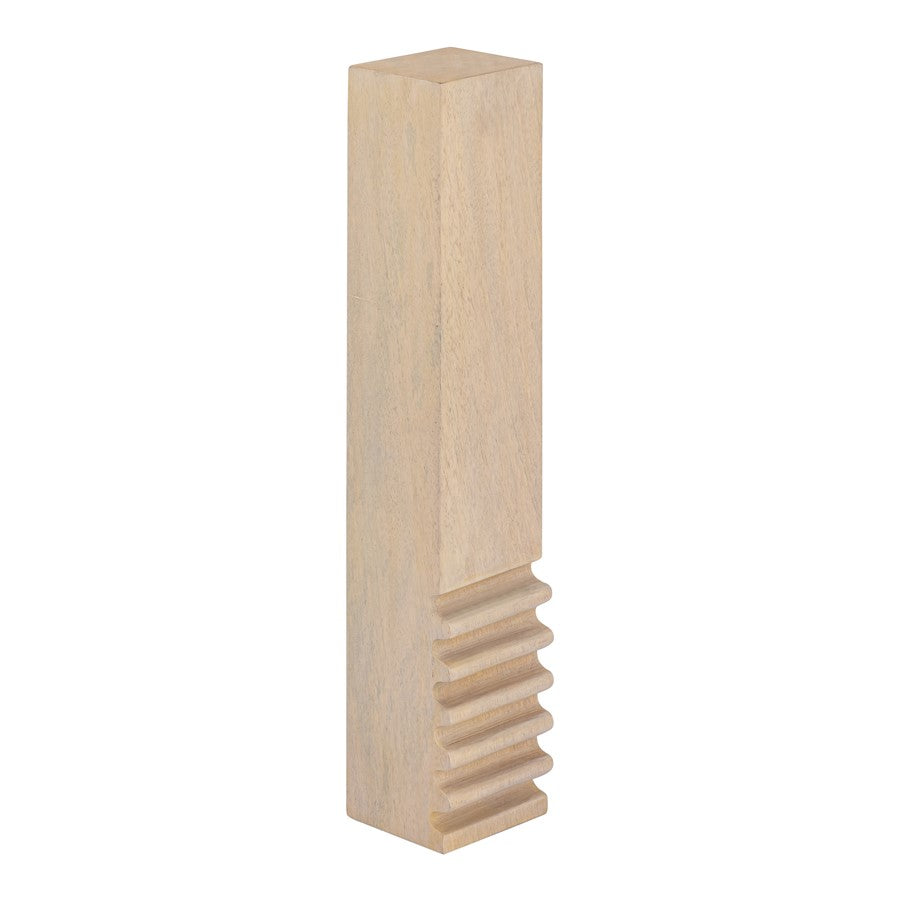 Atlas Lighting Breaker 18in Natural Wood Sculpture | Modern Contemporary Decor | Living Room & Shelf Accent | 3.25 x 3.25 x 18 in | Model AC11127-01