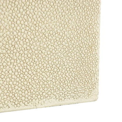 Atlas Lighting Brenner Set of 2 Ivory Faux Shagreen Boxes | Champagne Metal Trim & Agate Handles | Living Room & Bedroom Storage | Model AC11129-01S