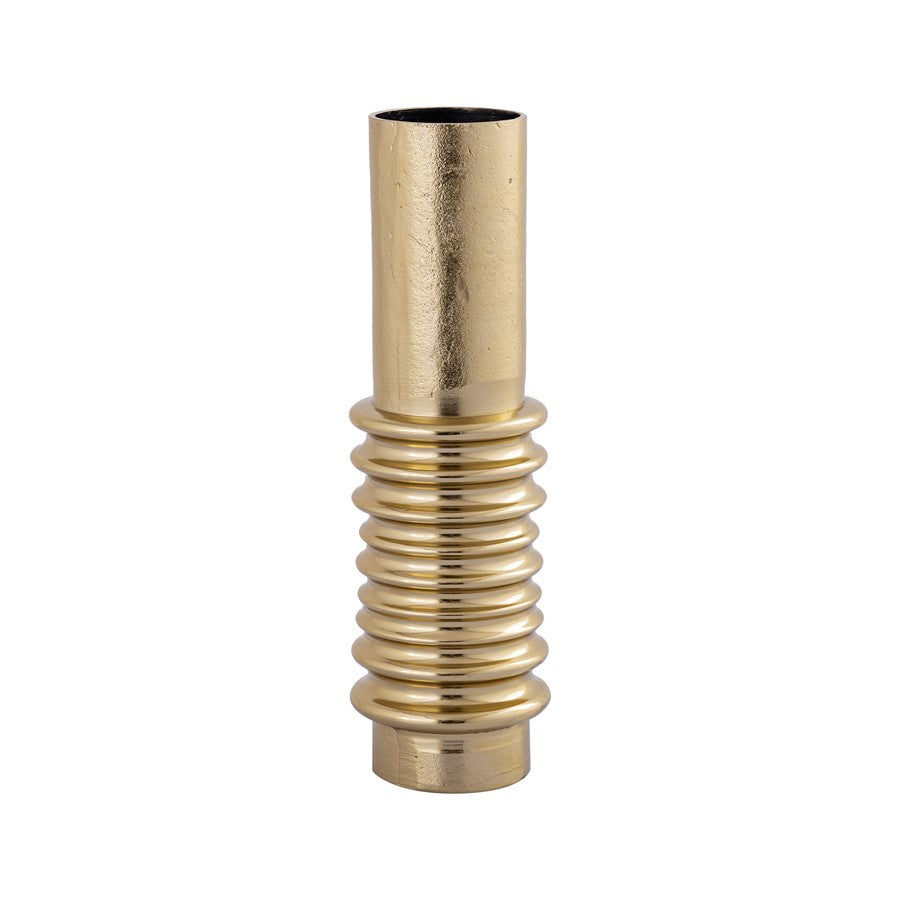 Atlas Lighting Bronson Small Vase | Aged Brass Metal | Modern Tabletop & Shelf Decor | 4 x 4 x 13 in | Model AC11137-01