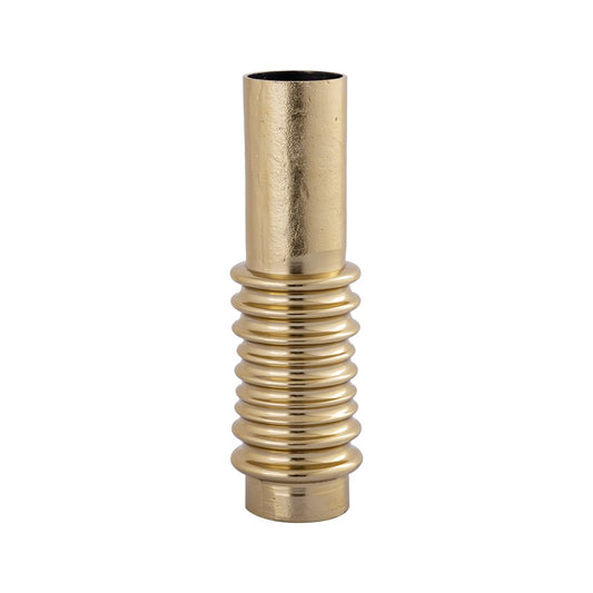 Atlas Lighting Bronson Small Vase | Aged Brass Metal | Modern Tabletop & Shelf Decor | 4 x 4 x 13 in | Model AC11137-01