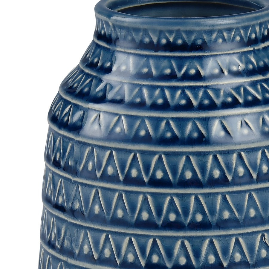 Atlas Lighting Camden Small Vase, Dark Blue