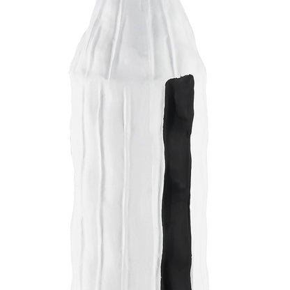 Atlas Lighting Carter Vase Striped Black/White | Earthenware Modern Sculptural Vase | Living Room & Entryway Decor | Model AC11161-01
