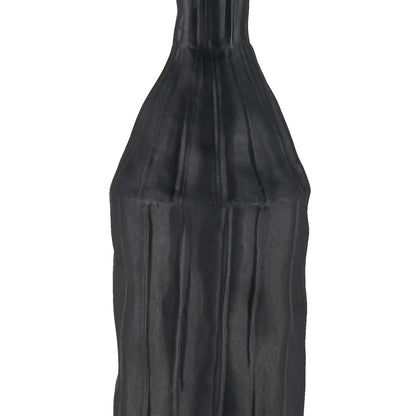 Atlas Lighting Carter Vase Black | Earthenware Modern Sculptural Vase | Living Room & Entryway Decor | 4.75 x 4.75 x 23.5 in | Model AC11161-02
