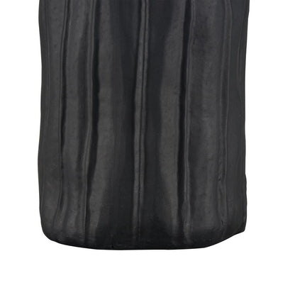 Atlas Lighting Carter Vase Black | Earthenware Modern Sculptural Vase | Living Room & Entryway Decor | 4.75 x 4.75 x 23.5 in | Model AC11161-02